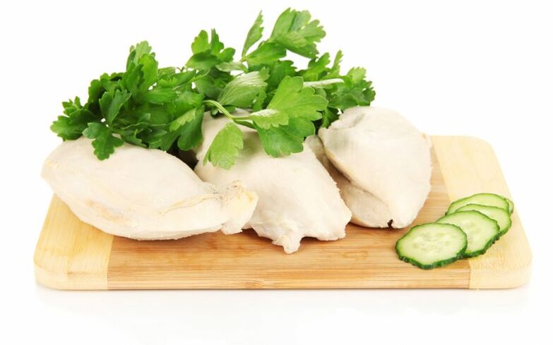 chicken fillet and boiled for diet 6 petals