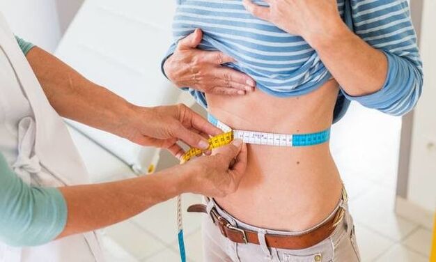reduction of the girl's waist in a week